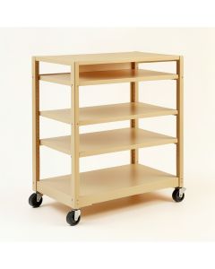 Summit Crest Empty Rolling Workshop Cart - Beige (synthetic illustration; no displayed measurements)