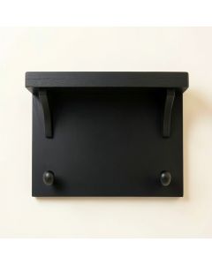 Ridge Edge Wall-Mounted Entryway Organizer Shelf - Black (synthetic illustration; no displayed measurements)