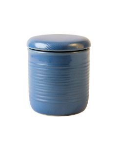 Cedar Bluff Storage Canister With Lid - Blue