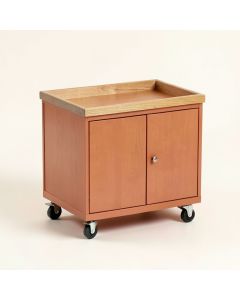 Cliff Brook Empty Rolling Workshop Cart - Terracotta (synthetic illustration; no displayed measurements)