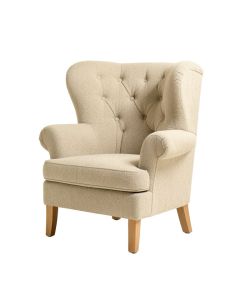 Schwartz 27 '' Wide Tufted Polyester Wingback Chair (synthetic illustration; no displayed measurements)