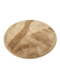 Round Olmead Owl Shag Tan Area Rug (synthetic illustration; no displayed measurements)