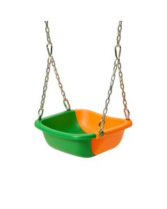 Plastic Bucket Swing With Chains And Hooks (synthetic illustration; no displayed measurements)