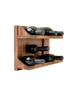 Mccandless 5 Bottle Wall Mounted Wine Bottle And Glass Rack