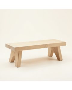 Slate Arc Indoor Bench - Beige (synthetic illustration; no displayed measurements)