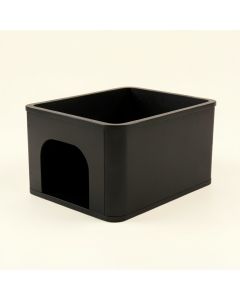Bay Dale Empty Furniture-Style Litter Enclosure - Black (synthetic illustration; no displayed measurements)