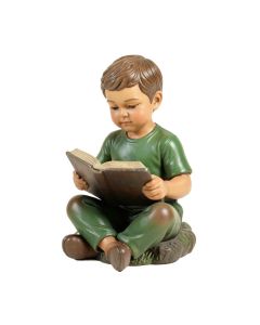 Sauter Boy Sitting Down Reading Book Statue