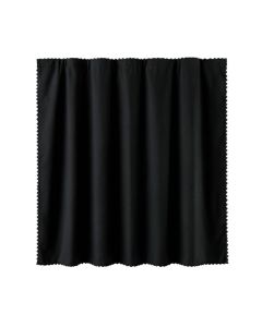 Summit Dell Shower Curtain Hanging Flat From A Plain Rod - Black (synthetic illustration; no displayed measurements)