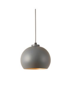 Birch Dell Pendant Light Suspended From One Plain Cable - Gray