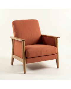 Briar Branch Upholstered Armchair - Terracotta (synthetic illustration; no displayed measurements)