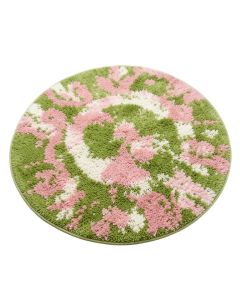 Round Mowrystown Shag Cream/Green/Pink Area Rug