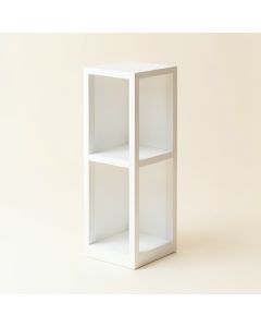 Dune Bend Narrow Cubby Tower - White (synthetic illustration; no displayed measurements)