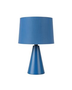 Clay Dale Table Lamp With A Plain Fabric Shade - Blue