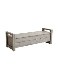 Cliff Dale Narrow Outdoor Storage Bench - Gray (synthetic illustration; no displayed measurements)