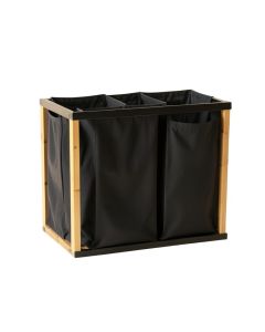 Willow Crossing Laundry Sorting Station With Plain Removable Bags - Black