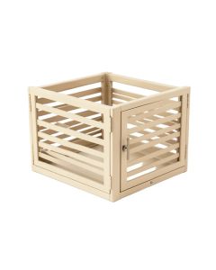 Hazel Bend Empty Furniture-Style Pet Crate - Beige