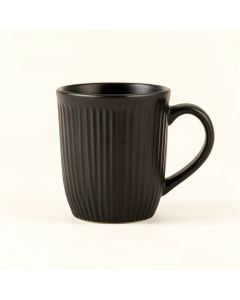 Oak Arc Ceramic Mug - Black (synthetic illustration; no displayed measurements)