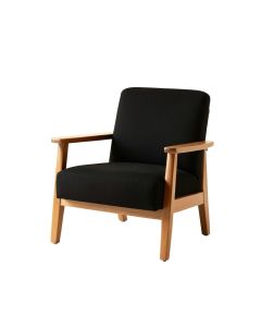 Moss Branch Upholstered Armchair - Black (synthetic illustration; no displayed measurements)