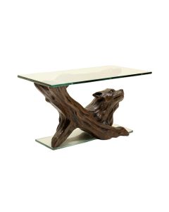 The Subservient Dragon Glass Topped Sculptural Console Table (synthetic illustration; no displayed measurements)