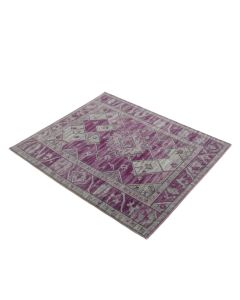 Sudheer Geometric Purple/Gray Area Rug