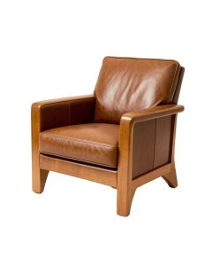Ave 26 '' Wide Top Grain Leather Armchair (synthetic illustration; no displayed measurements)