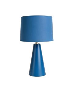 Glen Crossing Table Lamp With A Plain Fabric Shade - Blue