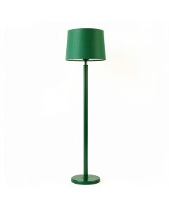 Juniper Bluff Floor Lamp With A Plain Fabric Shade - Green (synthetic illustration; no displayed measurements)