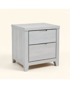 Pacey 2 - Drawer Solid Wood Nightstand In Light Gray (synthetic illustration; no displayed measurements)