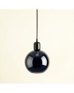 Wren Bend Pendant Light Suspended From One Plain Cable - Navy (synthetic illustration; no displayed measurements)