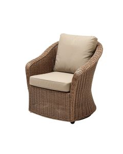 Armas Modern Outdoor Wicker Swivel Club Patio Chair With Cushions (synthetic illustration; no displayed measurements)
