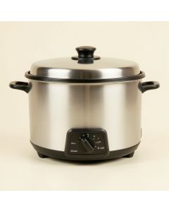 Homecraft Stainless Steel 3-Station 1.5-Quart Oval Slow Cooker Buffet (synthetic illustration; no displayed measurements)