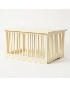 Cedar Branch Empty Furniture-Style Pet Crate - Cream (synthetic illustration; no displayed measurements)