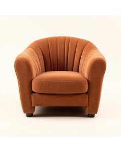 Brook Brook Upholstered Armchair - Terracotta (synthetic illustration; no displayed measurements)