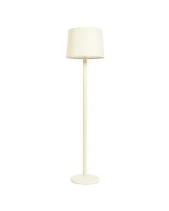 Heath Brook Floor Lamp With A Plain Fabric Shade - Cream (synthetic illustration; no displayed measurements)