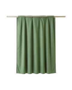 Dawn Canyon Shower Curtain Hanging Flat From A Plain Rod - Green (synthetic illustration; no displayed measurements)