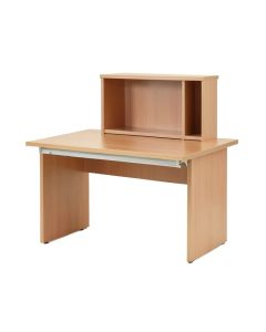 Ternes Computer Floating Desk With Hutch