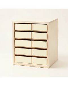 Flint Crest Small-Parts Storage Drawer Cabinet - Cream (synthetic illustration; no displayed measurements)