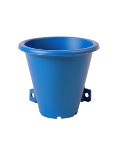 Fern Bluff Empty Railing Planter With Integral Brackets - Blue (synthetic illustration; no displayed measurements)