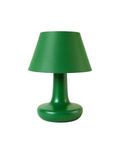 Vale Crest Table Lamp With A Plain Fabric Shade - Green