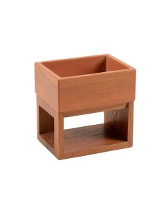 Field Canyon Empty Raised Planter - Terracotta