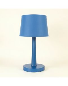 Briar Branch Table Lamp With A Plain Fabric Shade - Blue (synthetic illustration; no displayed measurements)