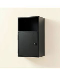 Dune Crossing Wall-Mounted Entry Cabinet - Black (synthetic illustration; no displayed measurements)