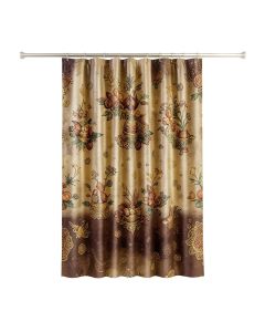 Asian Zen Massage Stone Triplets With Herbal Oil And Scent Candles Shower Curtain Set (synthetic illustration; no displayed measurements)