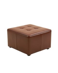 Sigler 35.5 '' Wide Faux Leather Tufted Square Cocktail Ottoman (synthetic illustration; no displayed measurements)