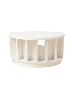 Reed Bend Shoe Storage Bench - White