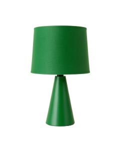 Oak Bluff Table Lamp With A Plain Fabric Shade - Green