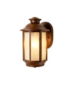 Blythewood Walnut Patina Outdoor Wall Lantern (synthetic illustration; no displayed measurements)