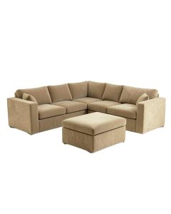 Angrand 134 '' Wide Chenille Reversible Modular Sectional With Ottoman