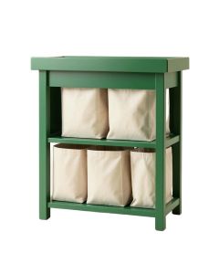 Dawn Canyon Laundry Sorting Station With Plain Removable Bags - Green (synthetic illustration; no displayed measurements)