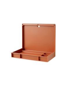 Rowan Bridge Empty Wall-Mounted Tool Organizer Panel - Terracotta (synthetic illustration; no displayed measurements)